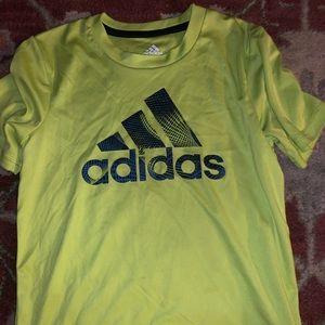Boys Green Adidas Short Sleeve